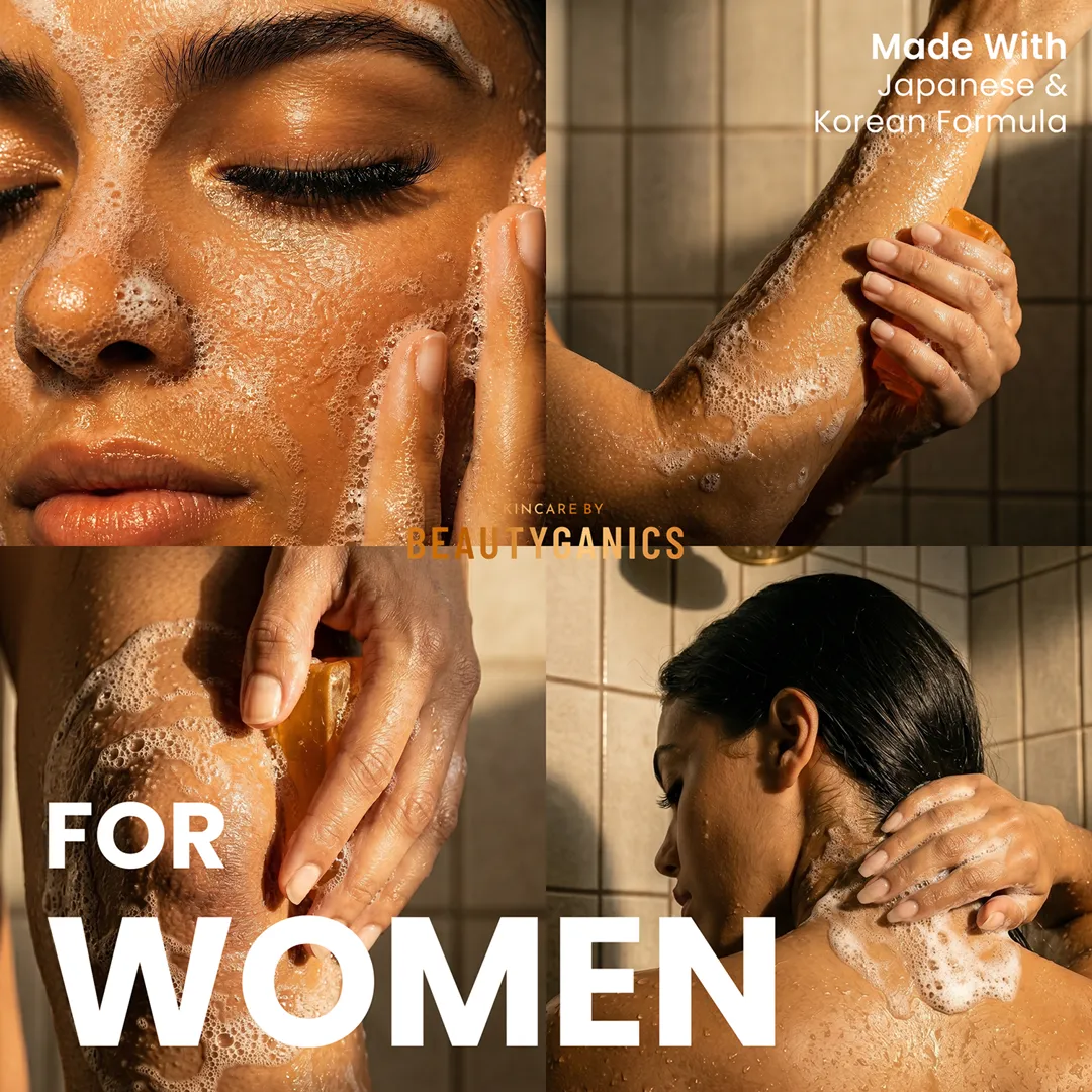 For women — Beautyganics soap in the shower