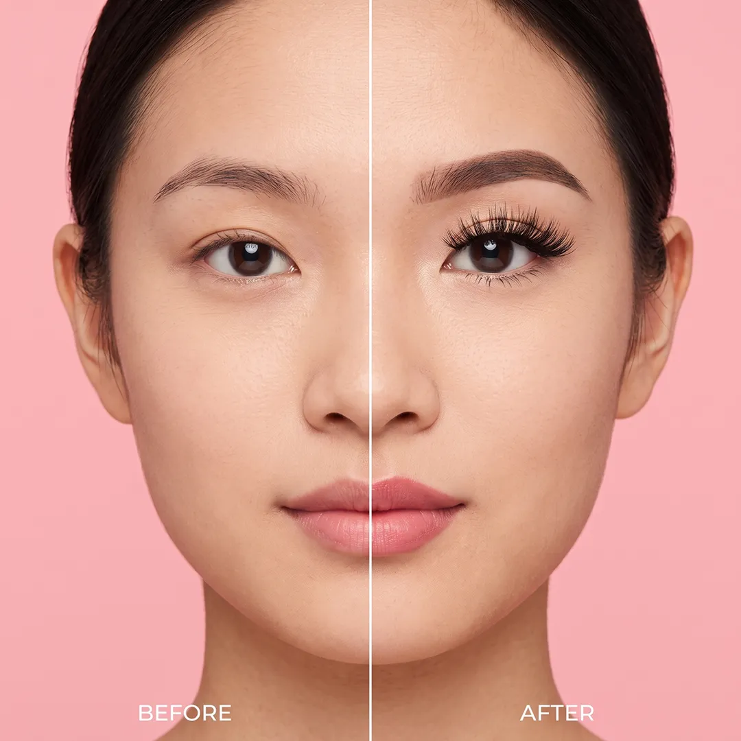 Before and after — look 3
